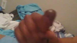 Cumshot jerking off