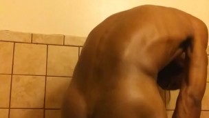 Carressing In Lotion Up And Down After A Nice Bath