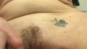 Playing with my glass dildo while peeing on toilet