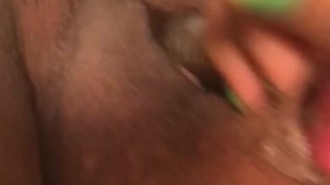 Ebony BBW masturbation