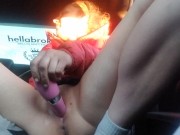 Public Park Masturbating While Eating Pizza