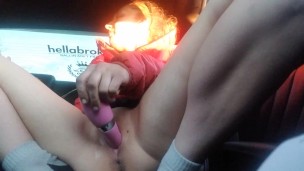 Public Park Masturbating While Eating Pizza