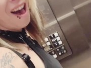 Masturbating in the elevator at work 15/16
