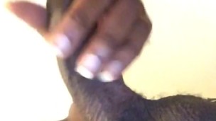 Rubbing my fat cock 