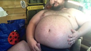 sit then stand and blow