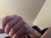 Woke up from sex dream precum on my leg, so hard veins sticking out 