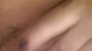 Playing with my tits and pussy