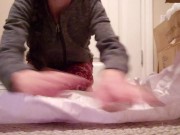 Peeing On Packing Paper 6/16