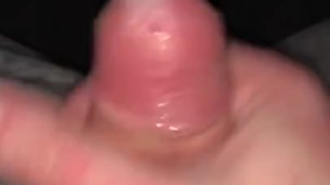Seven inch cock fills up a condom