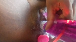 My Lil pussy play home alone making a mess