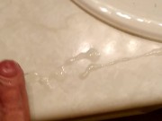 Fat young dick and a big ass load on the counter 11/16