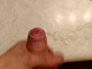 Fat young dick and a big ass load on the counter 12/16
