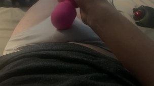 trans girl cumming through her panties