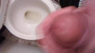 POV Transgirl Cumming At Camera While Pissing on Hand