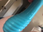 Girl gets super wet from toy 