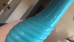 Girl gets super wet from toy 