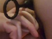 Petite Asian gets double penetrated 9/16