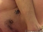 Peeing while fucking my dildo...feels so good