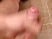 Young cum in the bathroom
