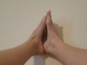 Virgin girl feet rubbing