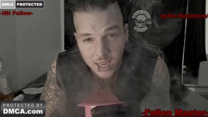c2c leather smoke hot pussy lick pov
