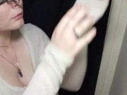 Pregnant wife sucks and fucks dildo