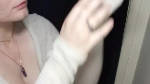 Pregnant wife sucks and fucks dildo