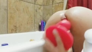 Trap Femboy twink fucked deep with Bad dragon dildo!!!!