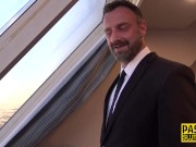 Fetish submissive blonde jerks dick 3/16