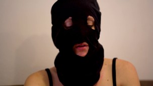Masked Girl Having a Smoke