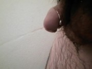 I tried to pee in the bathroom.