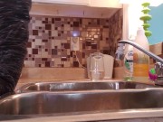 Having A Pee In My Kitchen Sink 6/16