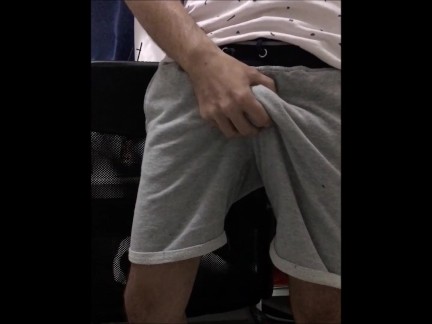 Horny Cuban hot guy jerking his big cock off with multiple cumshots