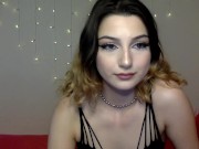 TEEN CAMGIRL W LUSH BLACK LINGERIE AND STOCKINGS CHATURBATE RECORDING PT 7