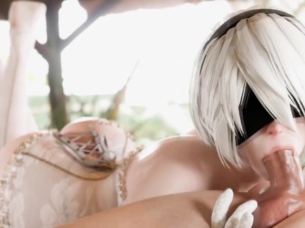 2b Yorha Deepthroath Blowjob Nier Automata
