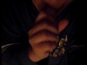 Cute teen wishing it was a real cock in her mouth