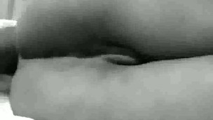 Slim black chick Masturbating