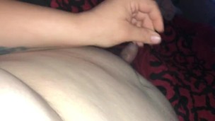 Chub jacking off cock 