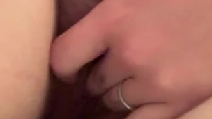 Fingering my pussy while I pee 