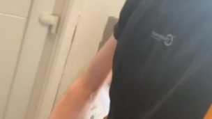 Chavvy Brit cums in kitchen 