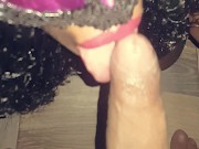 Doing a blowjob to my stepson's young cock 2/16