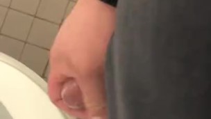 School bathroom jerkoff 