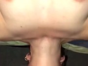 Throat fucked like a pussy. Ball & Ass licking. Cum on throat & Cum kissing 7/16