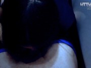 Длинноволосая сучка из телика отведала хуйца 6/16