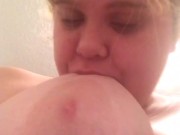 Sucking my own tits