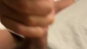 Early morning stroke and cum 