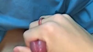 Hairy teen jerks off