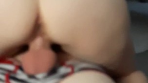 Wifes pussy stretched out by BWC while hubby watches