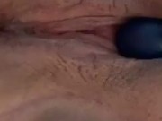 Pulsing pussy from vibrator
