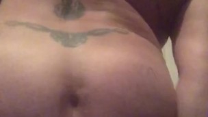 Riding my thick dildo in both holes!! 